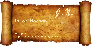 Jakab Norman névjegykártya